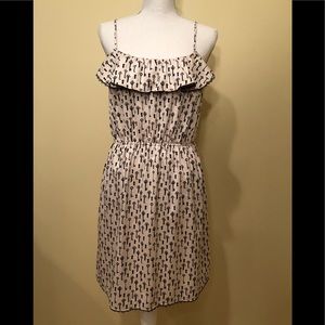 Anthropologie Eloise Key Print Dress Size L